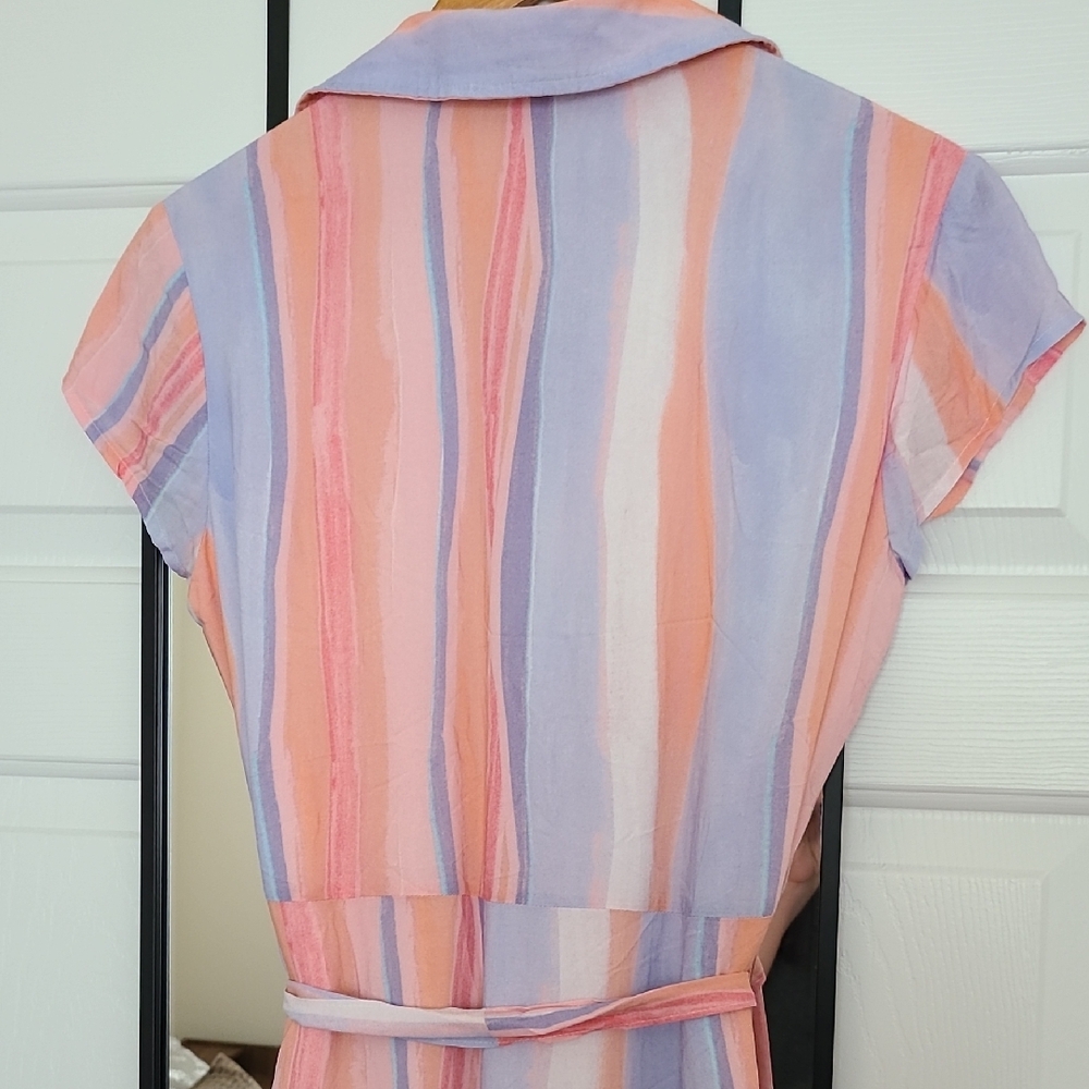 NWOT Bella Dahl Paloma Striped Midi Dress - Picture 8 of 10